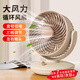 栢啟歆電風(fēng)扇桌面風(fēng)扇立式臺式家用智能宿舍臥室輕音手持便攜大風(fēng)力充電無(wú)線(xiàn)落地扇 卡其黃【充電款】