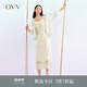 OVV2023春夏新款女裝19MM電力紡寬松版型真絲休閑夾克外套 淺黃（凈色）23 L