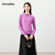 珂萊蒂爾【山羊絨】商場(chǎng)同款冬季新款柔軟舒適羊絨針織衫女 中紫羅蘭 M