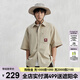 卡帕（Kappa）短袖襯衫男夏彈力運動半袖簡約休閑T恤襯衫K0E32SD01D