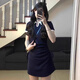 妙奕嘉夏天連衣裙女新品包臀裙純欲裙子女士夏季2025新款小個(gè)子顯瘦女生 學(xué)院風(fēng)純欲polo領(lǐng)連衣裙 M 【建議95-105斤】