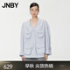 JNBY/江南布衣【UPF50+】夏季女裝防曬服夾克女寬松通勤5O4615840 055/淺灰白 S