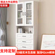 汐畔一居【包安裝】實(shí)木書柜書架組合現(xiàn)代簡約帶玻璃門書櫥儲(chǔ)物柜 C款長60cm 不帶頂柜-升級(jí)42cm柜深