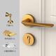 頂固（TOPSTRONG）室內(nèi)臥室房門鎖衛(wèi)生間實木門把手靜音鎖具家用門鎖門鎖臥室門鎖 棕古銅門鎖+平開合頁*3+門吸*1