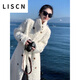 LISCN小香風(fēng)白色羊羔毛絨保暖外套女加厚軟糯皮毛一體長(zhǎng)款大衣冬季棉服 白色羊羔毛外套 S