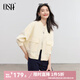 歐莎（OSA）知性通勤蝙蝠袖休閑工裝風(fēng)短外套女小個(gè)子上衣外搭開衫女高級感 米白色 L