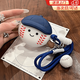 鉑訣適用蘋果airpods 4代保護(hù)套ins卡通立體棒球掛件防摔耐磨藍(lán)牙耳機(jī)套硅膠軟殼耳機(jī)殼卡通 ins風(fēng)-藍(lán)棒球