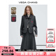 VEGA CHANG【50%綿羊毛】時尚套裝女2025秋冬復(fù)古減齡毛呢兩件套 星河灰(上衣) L