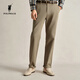 POLOWALK休閑褲男士秋冬季新款寬松直筒男褲百搭時(shí)尚通勤男式長(cháng)褲褲子 卡其 34