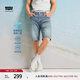 Levi's李維斯25年春夏新款男士簡約休閑405經(jīng)典直筒復(fù)古牛仔短褲 藍(lán)色 32 (12)