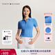 TOMMY HILFIGER【修身五?？邸肯募九b商務(wù)休閑通勤純色條紋翻領(lǐng)短袖T恤POLO衫 天藍(lán)色C30 L （推薦：115-125斤）