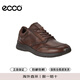 愛(ài)步（ECCO）休閑皮鞋男 牛皮運(yùn)動(dòng)鞋緩震健步鞋 歐文511734 55738棕色 42