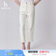哈吉斯（HAZZYS）女裝 春秋款女士時(shí)尚簡約休閑牛仔長褲女ATDSP0BAP04 白色WT 44 (165/76A)
