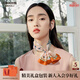 萬事利春夏真絲絲巾100%桑蠶絲雙面印花絲巾母親節(jié)節(jié)日禮盒-小方巾西域 雙面印花小方巾-西域贊馬紅色