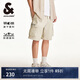 杰克·瓊斯（JACK&JONES） 潮酷高街時尚字母反光磨毛膠印寬松抽繩五分褲短褲男裝225215014