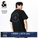 杰克·瓊斯（JACK&JONES） 新款重磅棉寬松復古哥特字母發(fā)泡印情侶短袖T恤男裝225101028