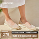 斯凱奇（Skechers）七夕禮物女鞋夏季淺口單鞋平底一腳蹬懶人鞋透氣輕便休閑鞋104199