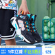 特步（XTEP）【風(fēng)影2.0】透氣防滑戶外籃球鞋 黑/智能藍(lán) 35 
