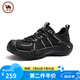 駱駝牌 透氣男鞋網(wǎng)面增高城市休閑戶外輕量徒步鞋 P15M342004 夜黑色 43