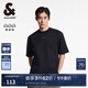 杰克·瓊斯（JACK&JONES）25年衣服男裝純棉短袖t恤男士夏季潮流寬松純色簡約高端重磅半袖 E40黑色 XL