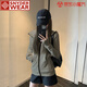 SNYDER WEAR2025新款女士外套美式短款衛(wèi)衣外套氣質(zhì)時(shí)尚百搭上衣修身顯瘦外套 灰綠色 常規(guī) S 建議85-100斤