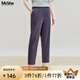 MsShe【速干錦綸顯瘦錐形九分褲】大碼女裝2025款夏裝胖mm 帝王紫色現(xiàn)貨 2XL