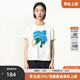 幻走（MOVEUP）2025春夏季新款.FUN系列圓領(lǐng)彩色印花設計師短款T恤女 梔子白 M