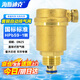 海斯迪克 全黃銅自動排氣閥 DN25 HKY-60 暖氣管道直排式單向放氣閥