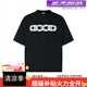 GOODBRAND全系列珍珠燙鉆刺繡輕奢時(shí)尚感g(shù)ood短袖T恤男女情侶潮服 黑色鏤空燙鉆  L