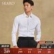 SKARO【雷軍同款】商務(wù)黑色襯衫男士長(zhǎng)袖襯衫修身免燙抗皺莫代爾襯衣 白色SKE1792 41