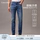 Calvin KleinJeans【涼感】25春夏男士復古休閑通勤ck修身微彈牛仔褲4RAB725 ULN-牛仔淺藍 34