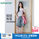 熱風(fēng)（Hotwind）女士牛仔短褲2025年夏季新款高腰港風(fēng)時(shí)尚牛仔中褲復(fù)古五分褲 06蘭色 27