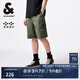 杰克·瓊斯（JACK&JONES）男裝夏工裝風(fēng)口袋時(shí)尚簡約橄欖綠灰直筒牛仔短褲男褲224243027 橄欖綠灰E60 橄欖綠灰E60 L （180)