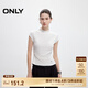 ONLY2025春季新款百搭舒適純色修身顯瘦小高領(lǐng)T恤女|125101013 S00 白色 L