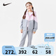 NIKE3BRAND 耐克男女童開襟衛(wèi)衣+褲子2件套冬季加絨保暖兒童套裝