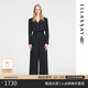 歌力思（ELLASSAY）秋季新款東方簡奢風(fēng)高腰干練闊腿連體褲女EWB353K00300 經(jīng)典黑 S