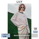 LILY【輕薄透氣】2025春新款女裝含苧麻撞色條紋圓領(lǐng)寬松針織衫女 122粉紅 L