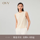 OVV【可機洗黃金羊毛】2023秋冬新款女裝經(jīng)典基礎(chǔ)圓領(lǐng)針織背心 米黃（凈色）A1 M