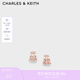 CHARLES&KEITH圈定系列多層金屬時(shí)尚耳環(huán)女士CK5-42120294 Rose Gold玫瑰金色