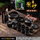 PREAKER紫砂茶具套裝輕奢高檔泡茶壺蓋碗杯禮盒家用客廳2025新款功夫整套 黑泥紫砂16頭【石瓢壺】禮盒裝