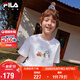 FILA【竹林多彩T】斐樂(lè)童裝兒童抗菌短袖T恤2025年夏季男女童上衣