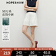 紅袖白色顯瘦休閑褲2025夏季新款女裝MIU系H型通勤百搭氣質(zhì)中腰短褲 本白001 S