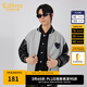 卡賓男裝老虎呢夾克新款貼布繡花棒球服潮流街頭寬松外套W 中灰色36 L /175/50