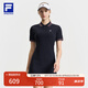 FILA 斐樂官方女裝連衣裙2025夏新款網(wǎng)球運動簡約基礎翻領修身連身裙 RD寶藍-NV M 165/84A/M