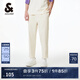 杰克·瓊斯（JACK&JONES）春夏衣服男裝潮流百搭長褲商務(wù)休閑褲男士成熟穩(wěn)重淺色小腳褲子 亮灰色A04 M （175)