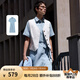 Teenie Weenie小熊女裝牛仔連衣裙2025夏新款簡(jiǎn)約休閑復(fù)古丹寧裙子 淺藍(lán)色 L