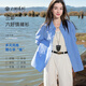 三彩2025秋季新款純色襯衫翻領(lǐng)寬松襯衣簡(jiǎn)約通勤疊穿Z 深海藍 XL 170/92A