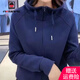 AEMAPE連帽衛衣女2025春秋季女裝外穿百搭純色開(kāi)衫長(cháng)袖外套女裝 藏藍色【春秋款】 3XL _【138-150斤】