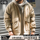 馬登工裝 復(fù)古飛行員夾克加厚保暖棉服口袋外套棉服男冬季 卡其色 M