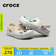 crocs卡駱馳洞洞鞋貝雅卡駱班輕便耐磨一腳蹬休閑鞋|205089 冬日白/彩色-1LI 39 (240mm)